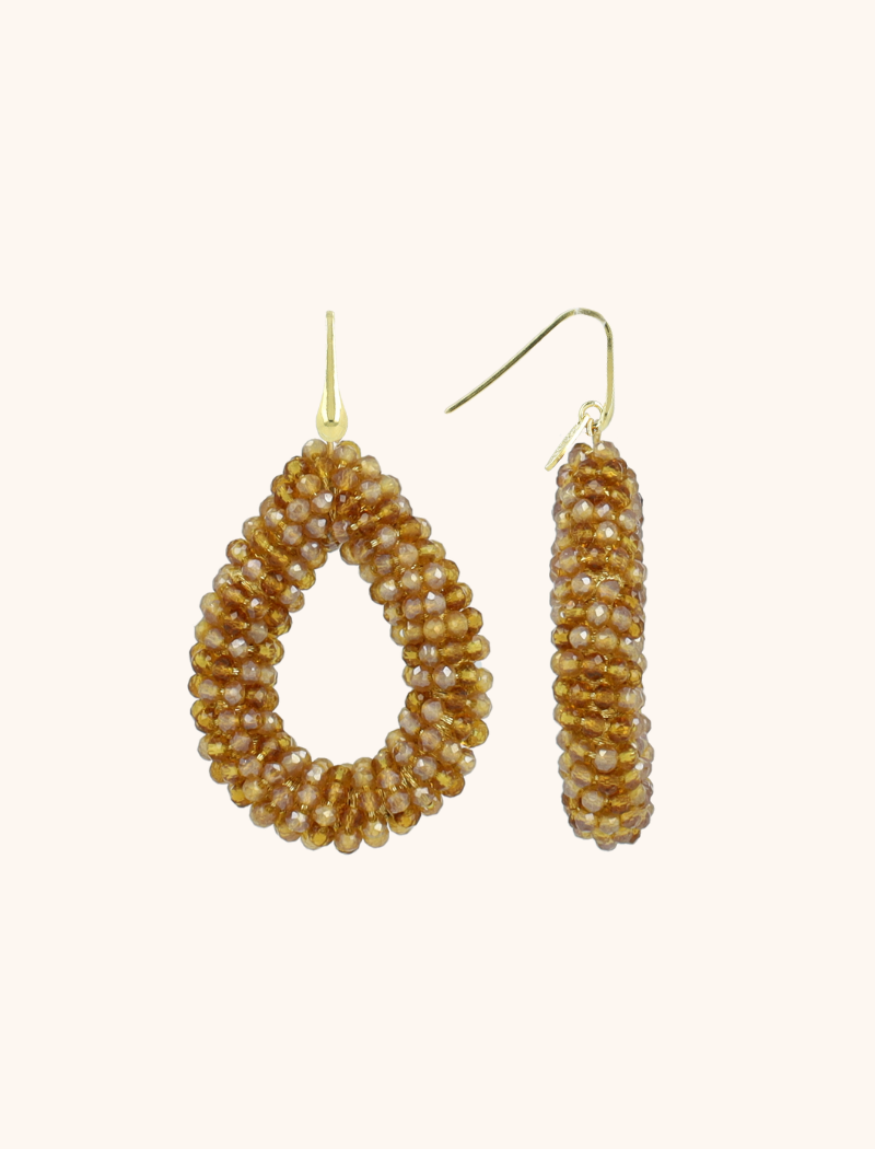 Bruine Oorbellen Berry Drop L