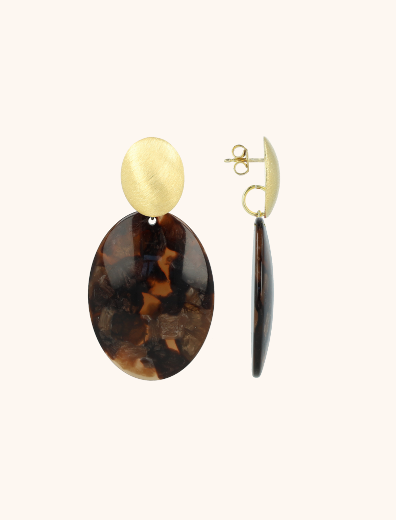 Gemixt bruine oorbellen Celia ovaal Llott-theme.productDescriptionPage.SEO.byTheBrand
