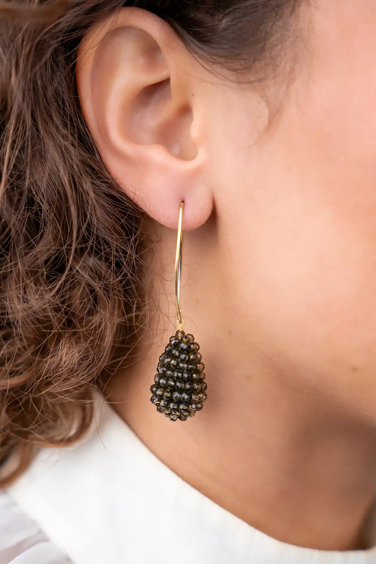 Dark Olive Earrings Amy Cone Slott-theme.productDescriptionPage.SEO.byTheBrand