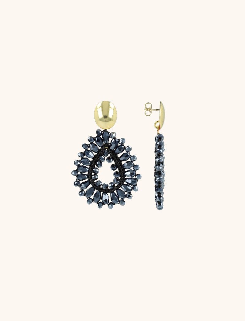 Metallic Blue Earrings Robin