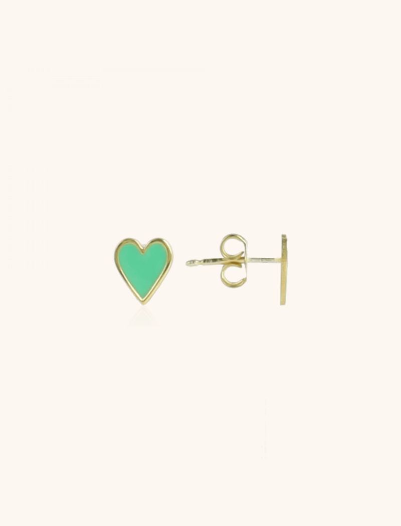 Symbool oorbellen hart groen