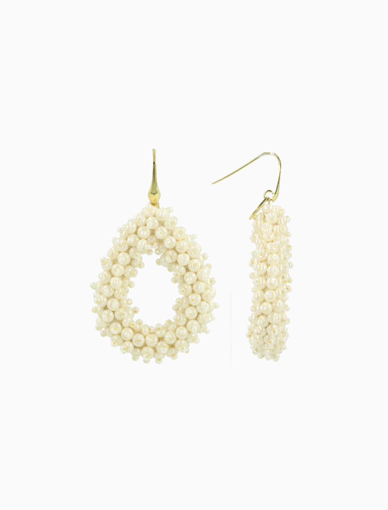 Parel oorbellen Berry druppel L double stones