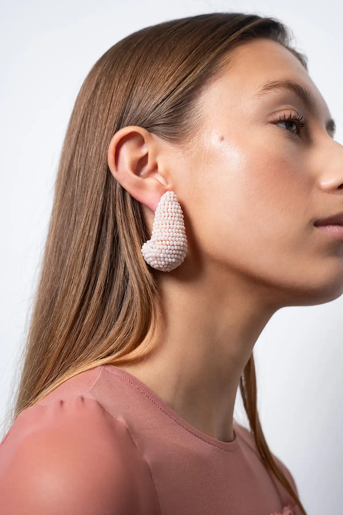 Light Pink Earrings Nadine Teardrop Creole L  lott-theme.productDescriptionPage.SEO.byTheBrand