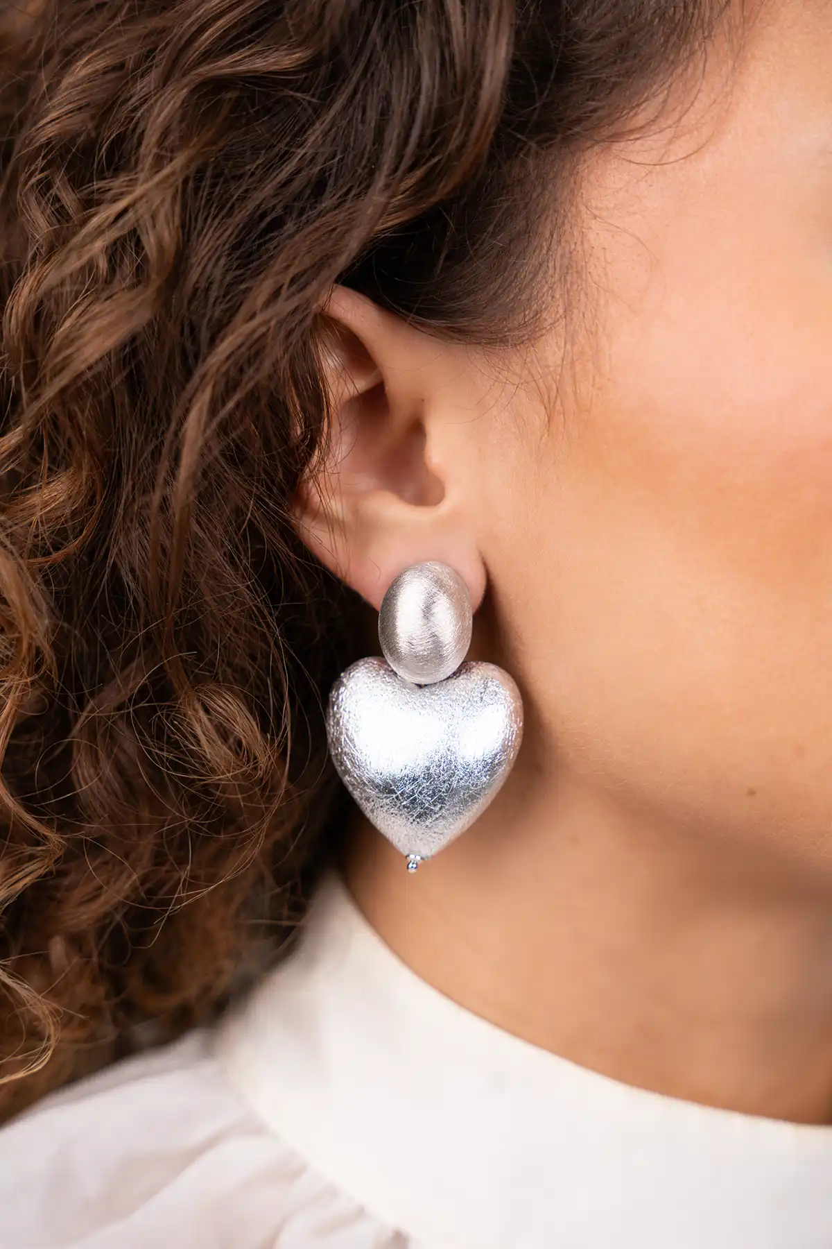 Wooden Earrings Heart M