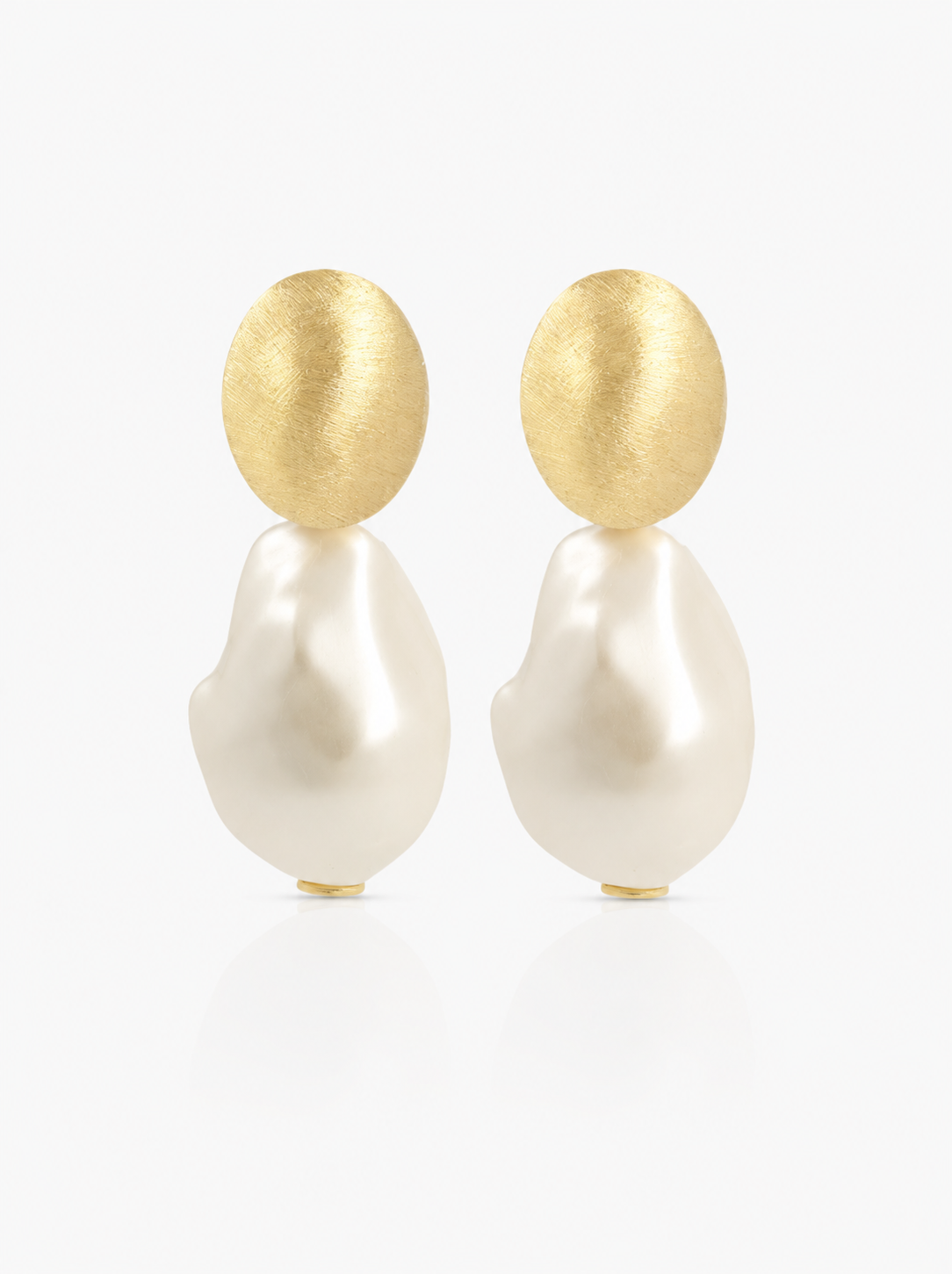 Pearl Earrings Irregular Stone L Bailey