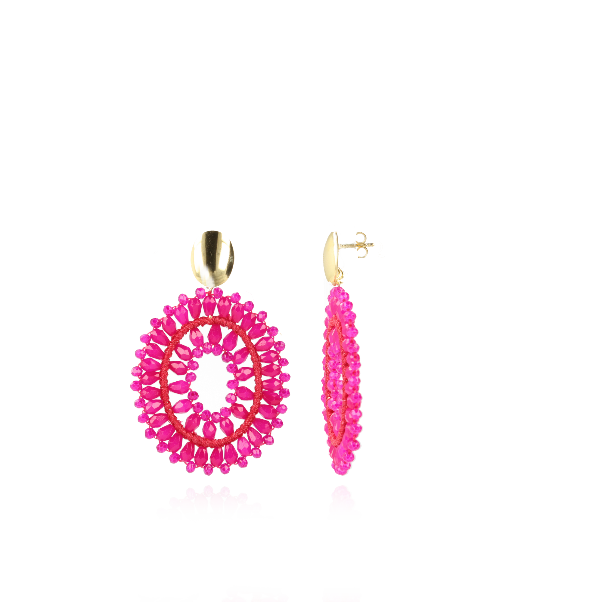 Fuchsia Oorbellen Ovaal Noa Mlott-theme.productDescriptionPage.SEO.byTheBrand