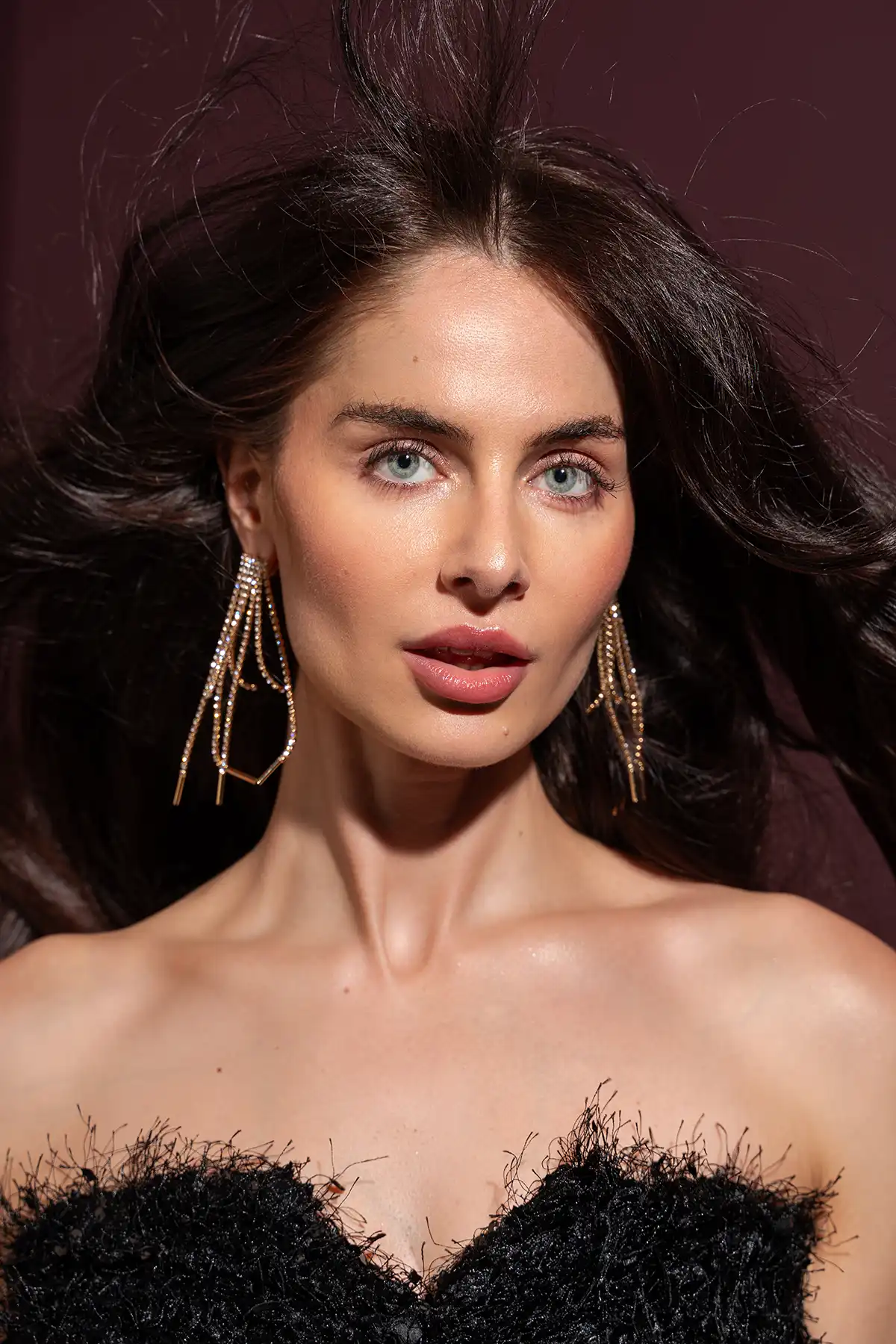 Kristalkleurige Strass Oorbellen Waterfall Square Mieslott-theme.productDescriptionPage.SEO.byTheBrand