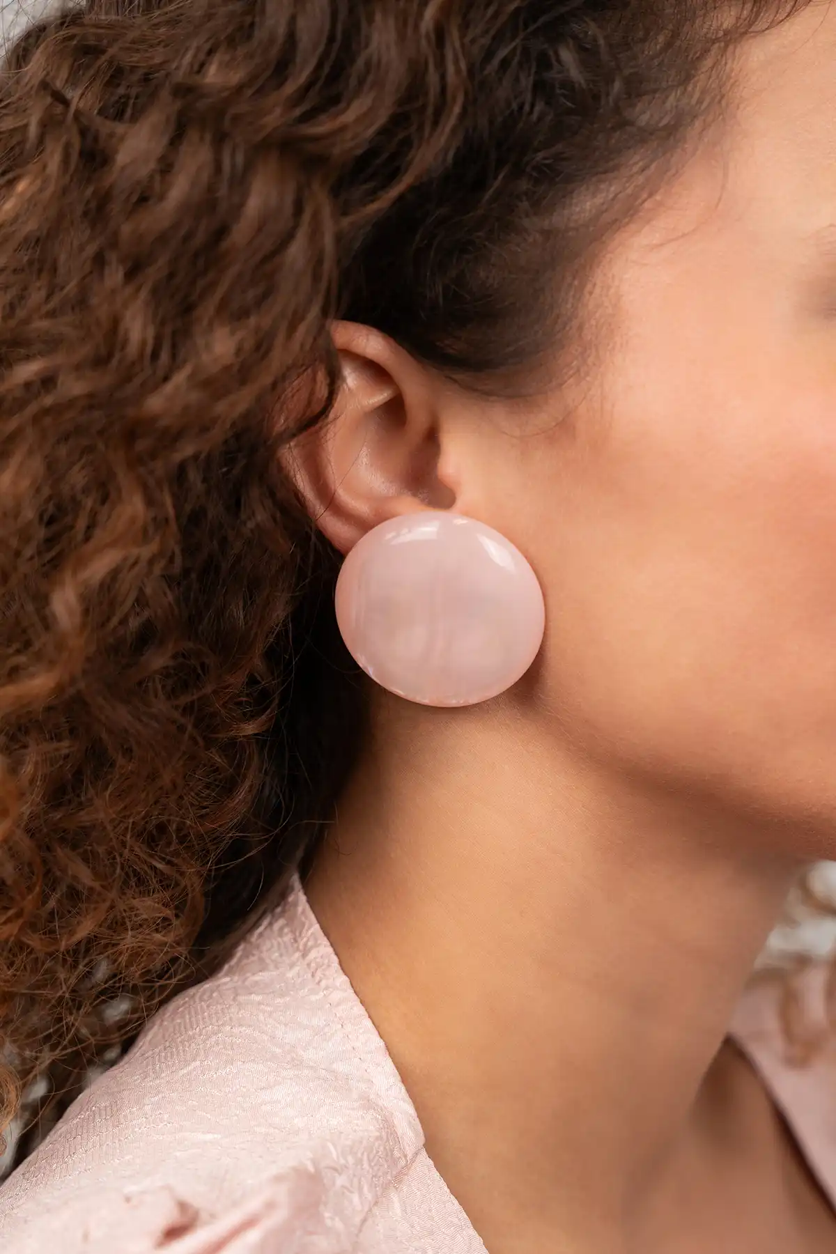 Holo Pink Oorbellen Dee Circle L