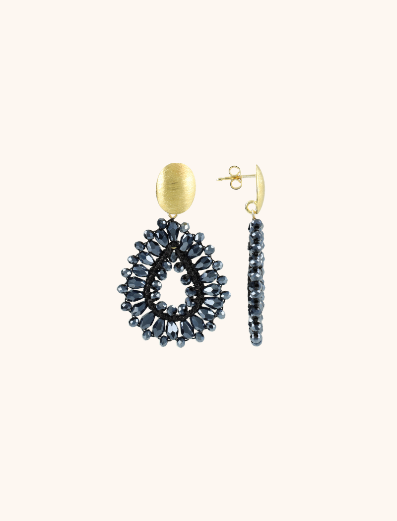 Metallic Blau Ohrringe Robin