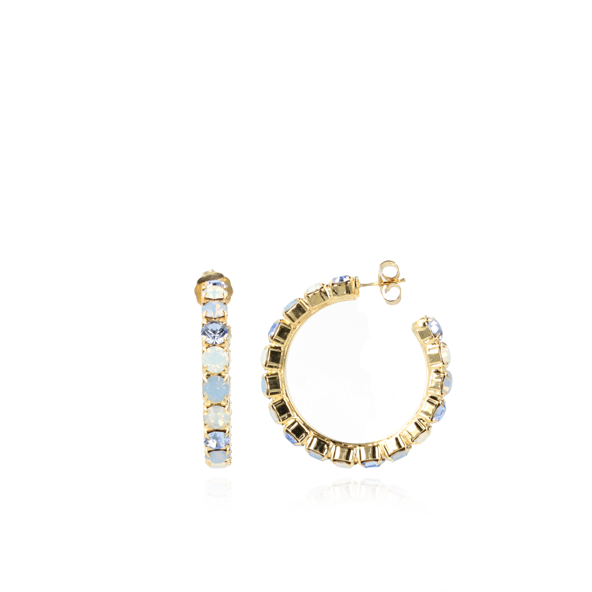Blue Earrings Strass Julliette Creole