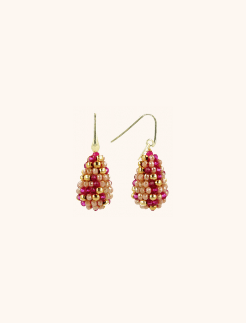 Fuchsia Tangerine Earrings Amy Cone XS