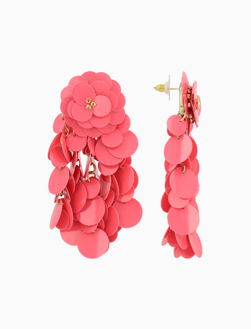 Roze Oorbellen Mira Sequin Wild Waterfall