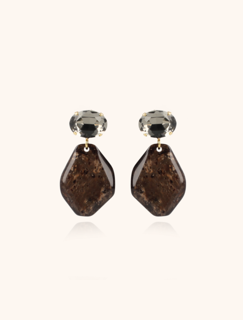 Marble Brown Asymmetric Rock M Strass