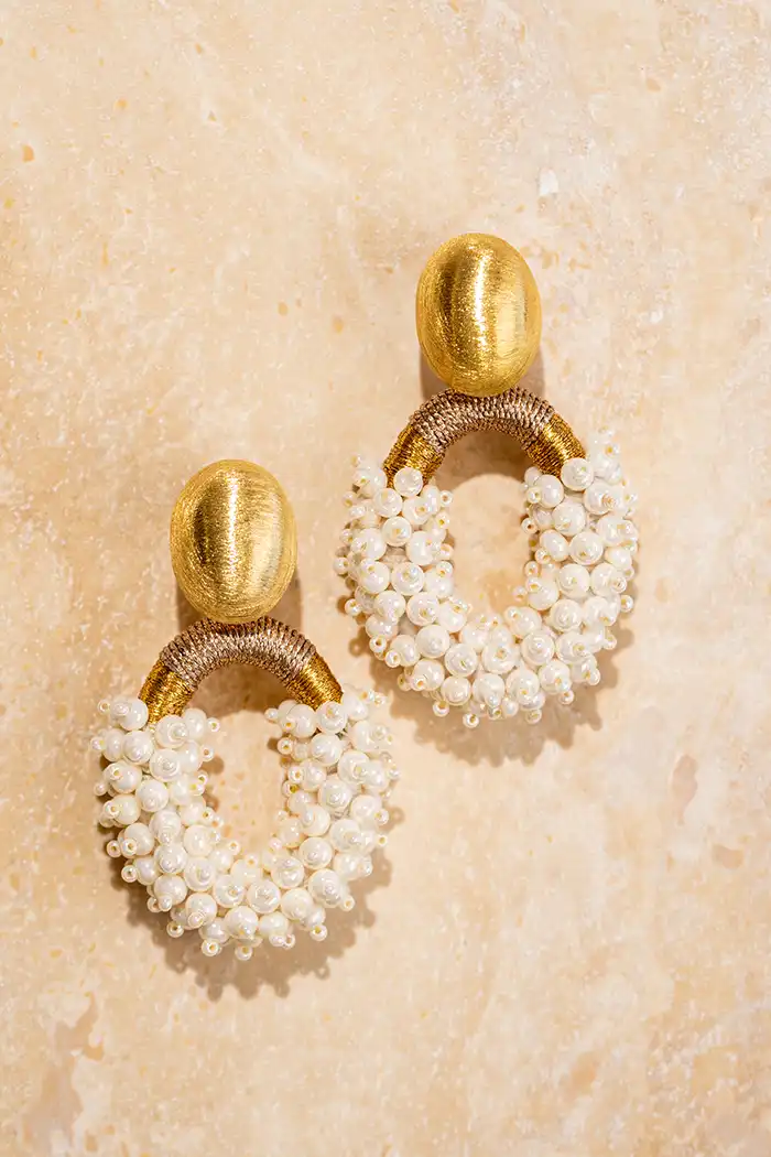 Pearl Earrings Yara Oval M