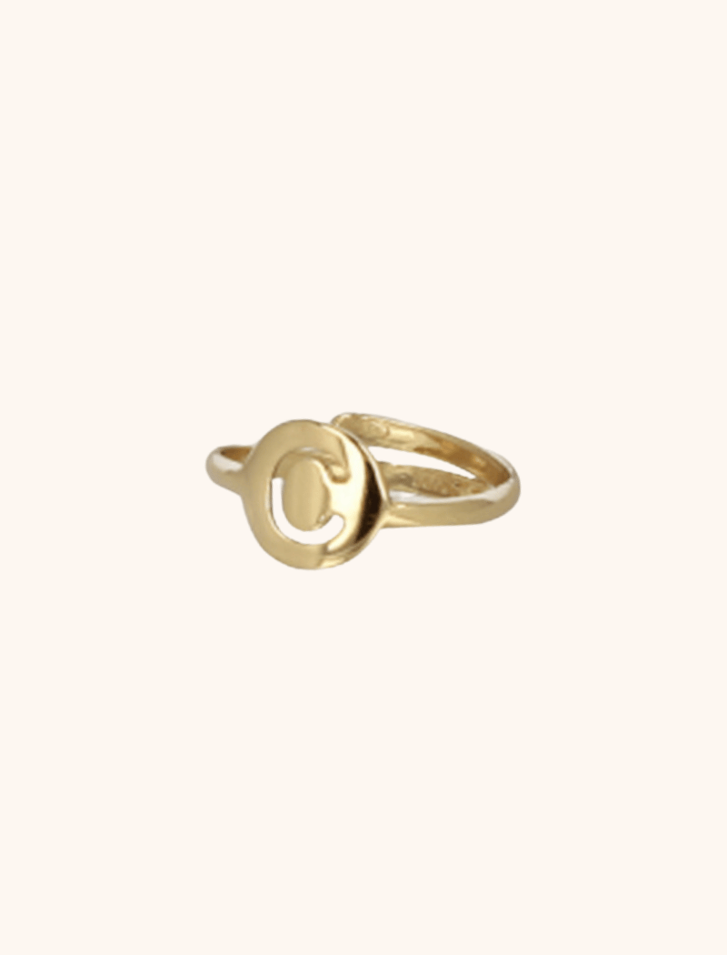 Rose ring Initial Small