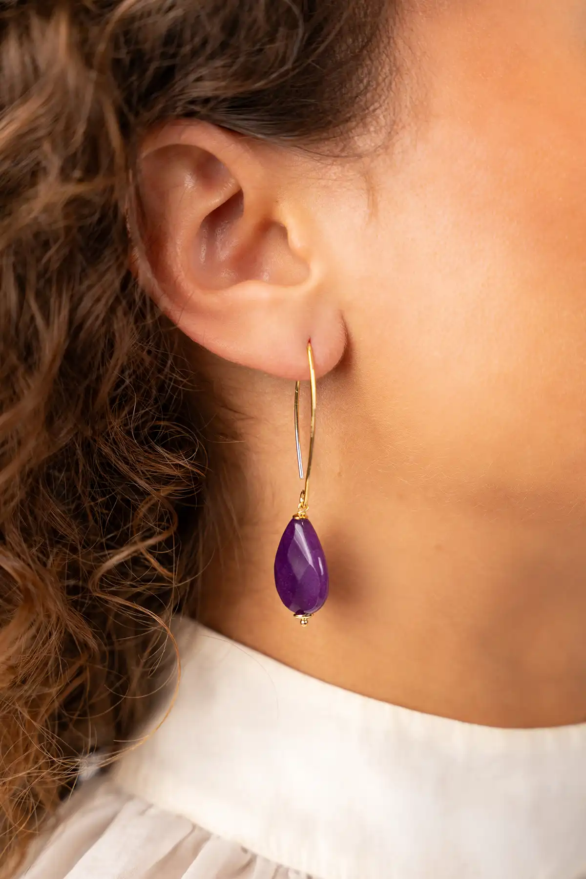 Purple Earrings Drop Slott-theme.productDescriptionPage.SEO.byTheBrand
