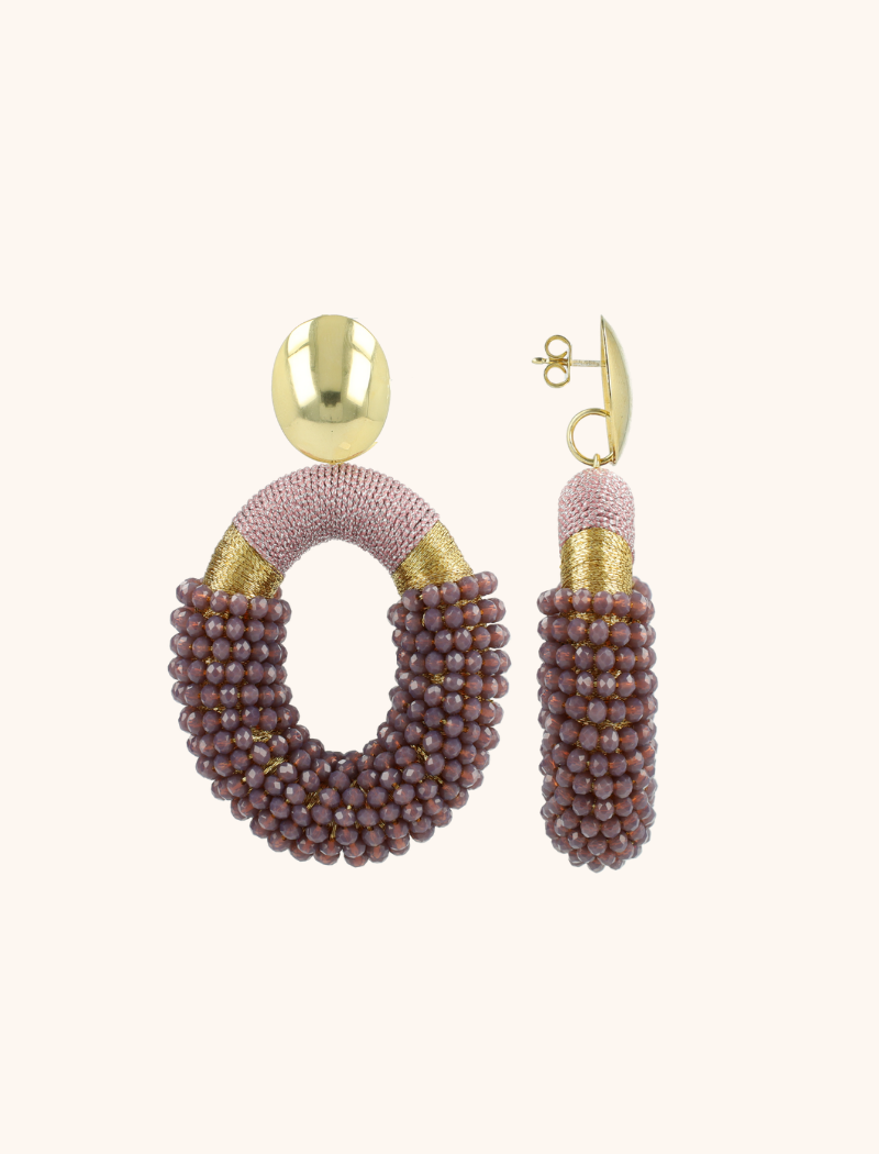 Ohrringe Lavendel Yara Oval L