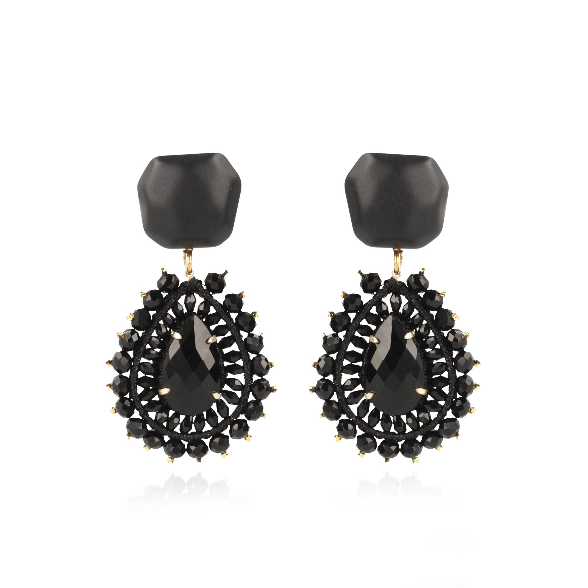 Black Berber Tigereye Earrings