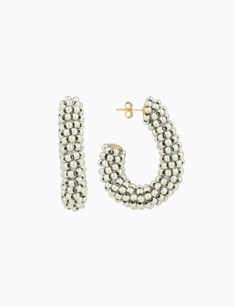 Zilveren Oorbellen Danique Oval Creole L