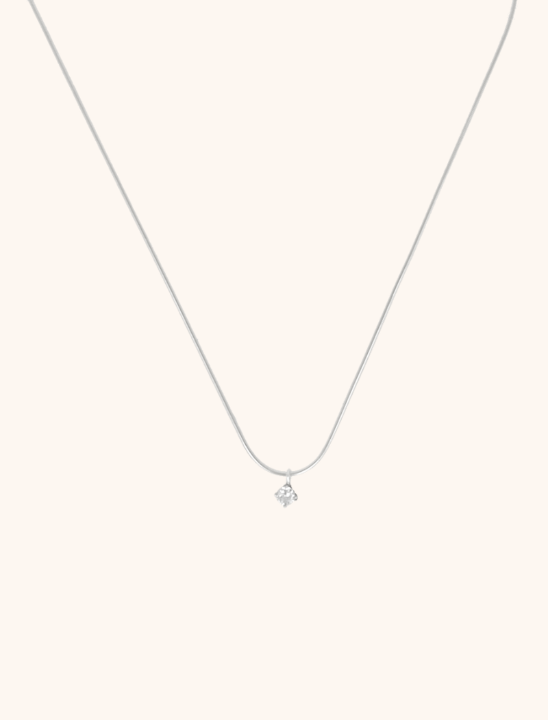 Silber Halskette Mette Small Diamond  