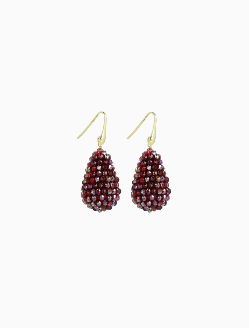 Metallic Bordeaux Oorbellen Amy Cone S