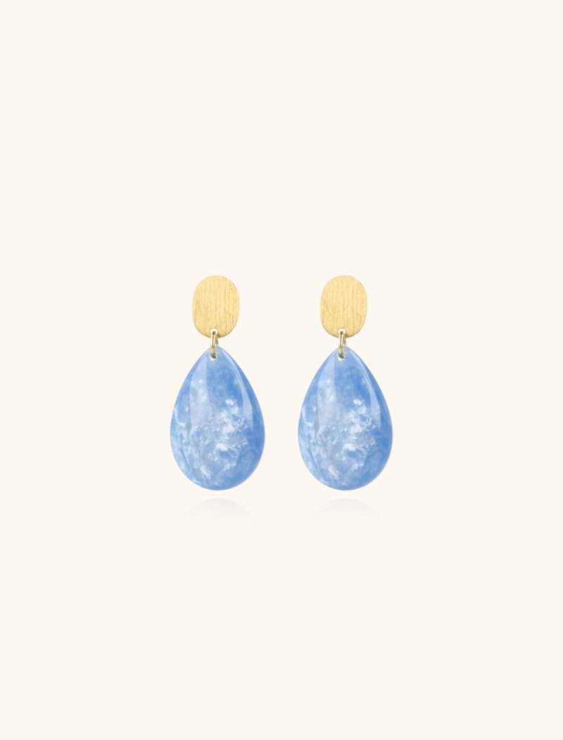 Marble Azure Earrings Drop S 