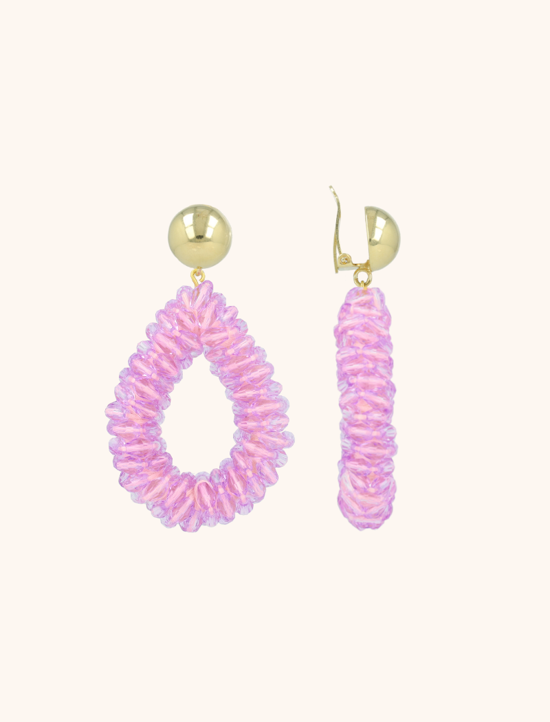 Lilac Earrings Anne Drop L Marquis Clip
