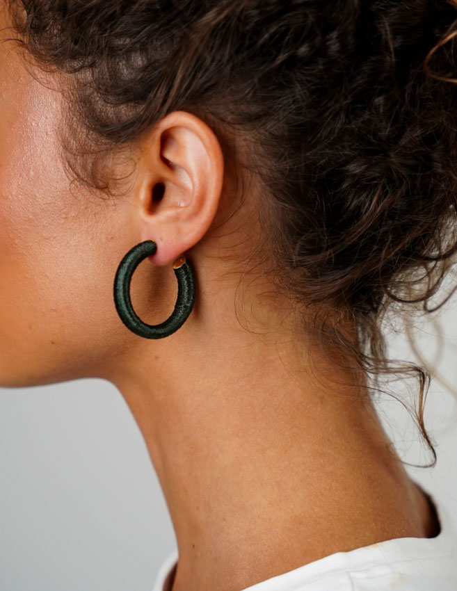 Green Earrings Chloe Creole M