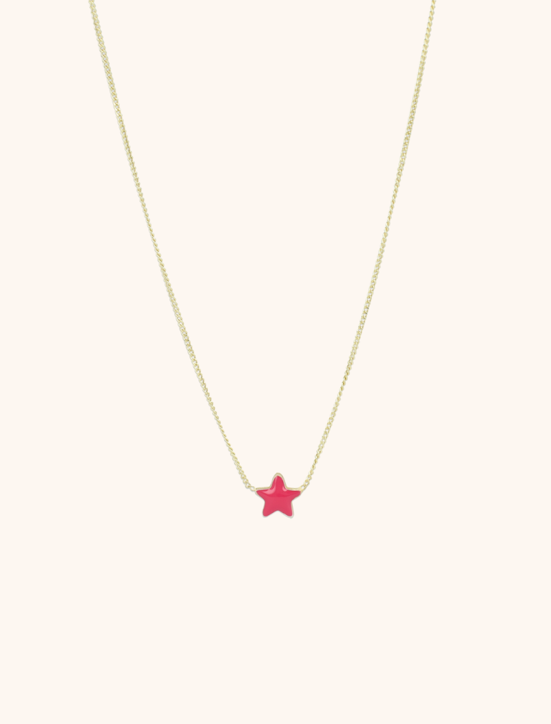 Symbol necklace star fuchsia