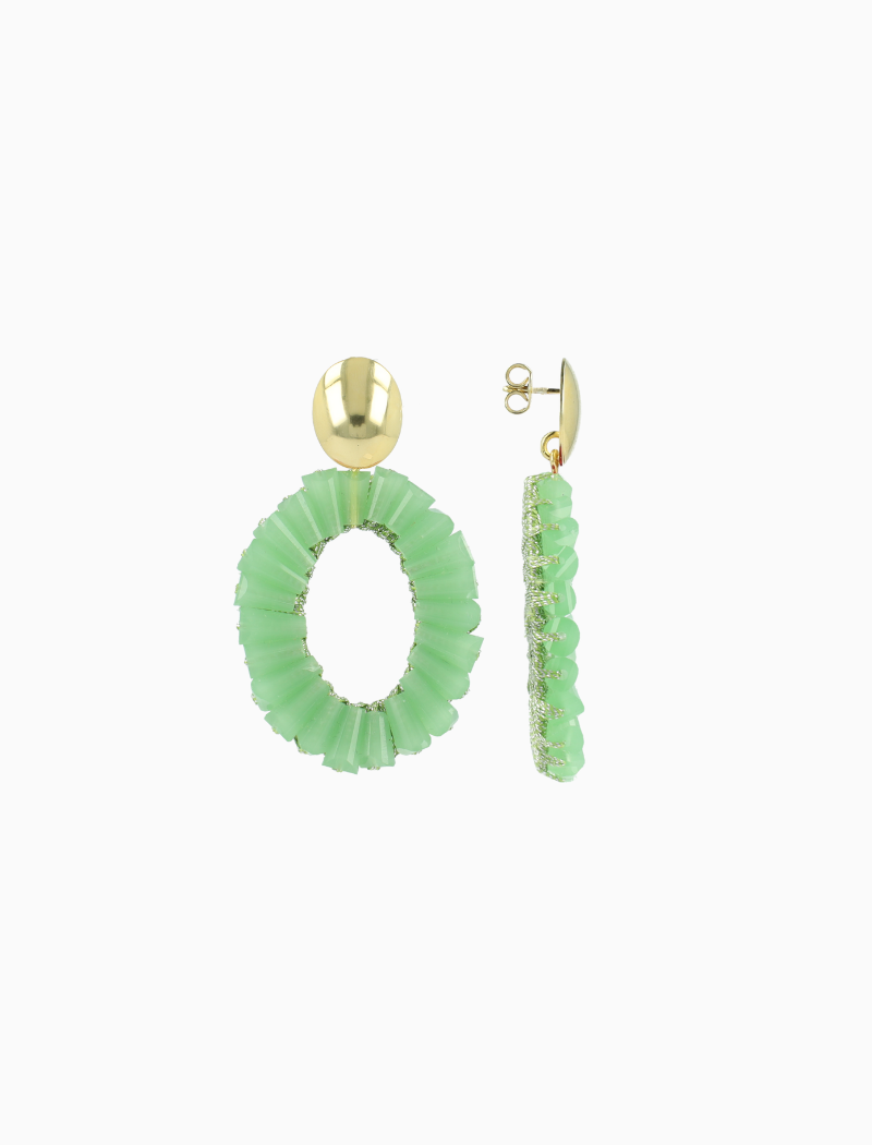 Lime Oorbellen Danee Ovaal Tube