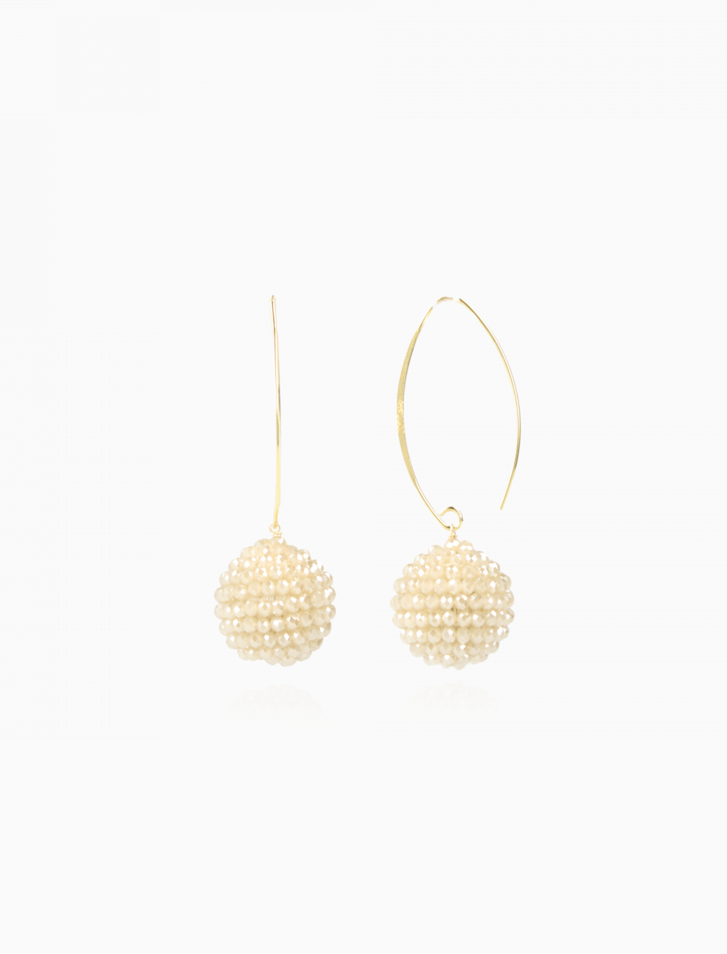 Beige Oorbellen Lexi Globe L
