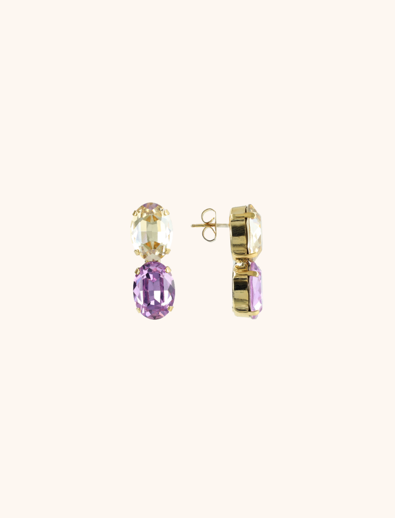 Shadow/Violet Earrings Maudi Oval 2 Stones Waterfall Mlott-theme.productDescriptionPage.SEO.byTheBrand