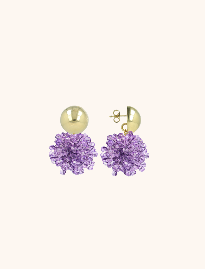 Dark Lavender Ohrringen Jacky Globe S Double Stones