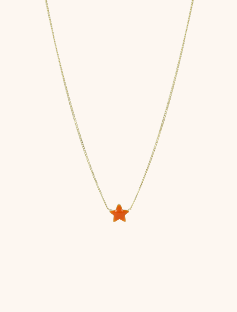 Symbol necklace star orange
