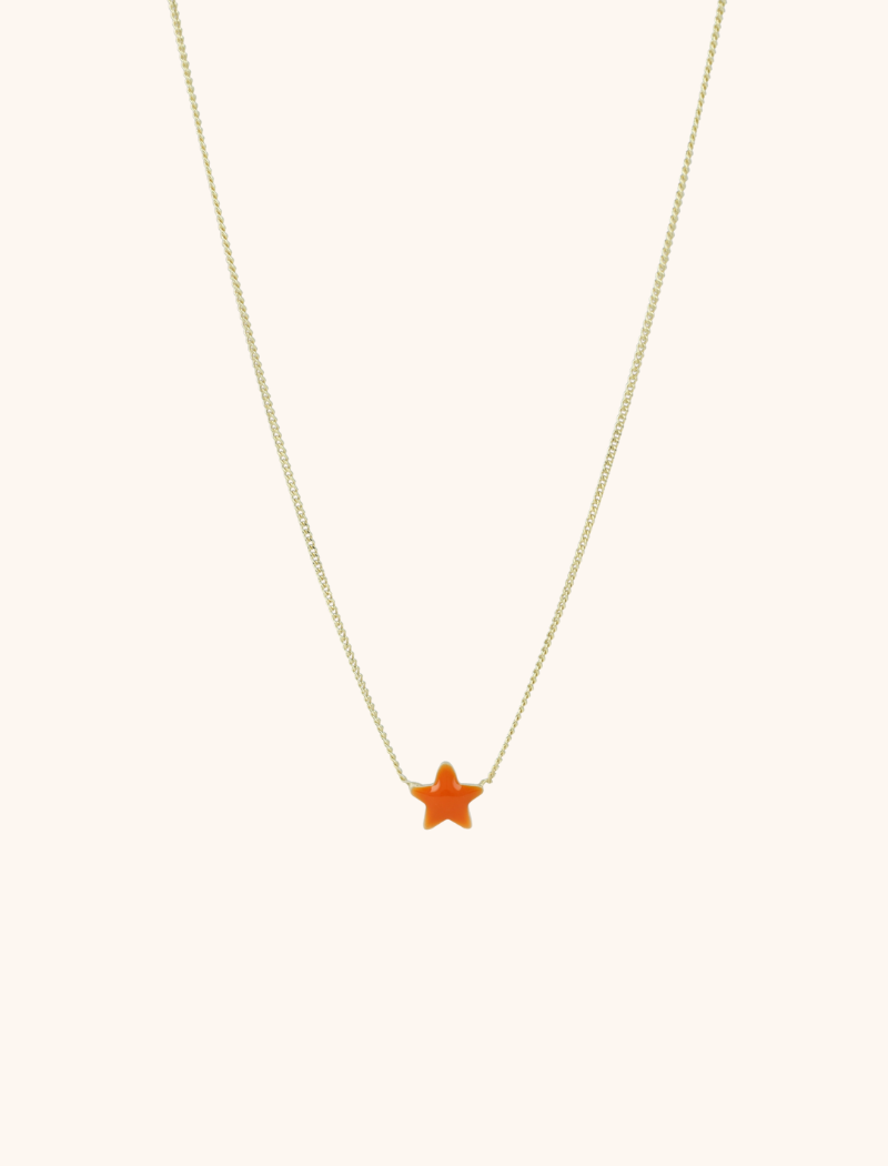 Symbool ketting ster oranje