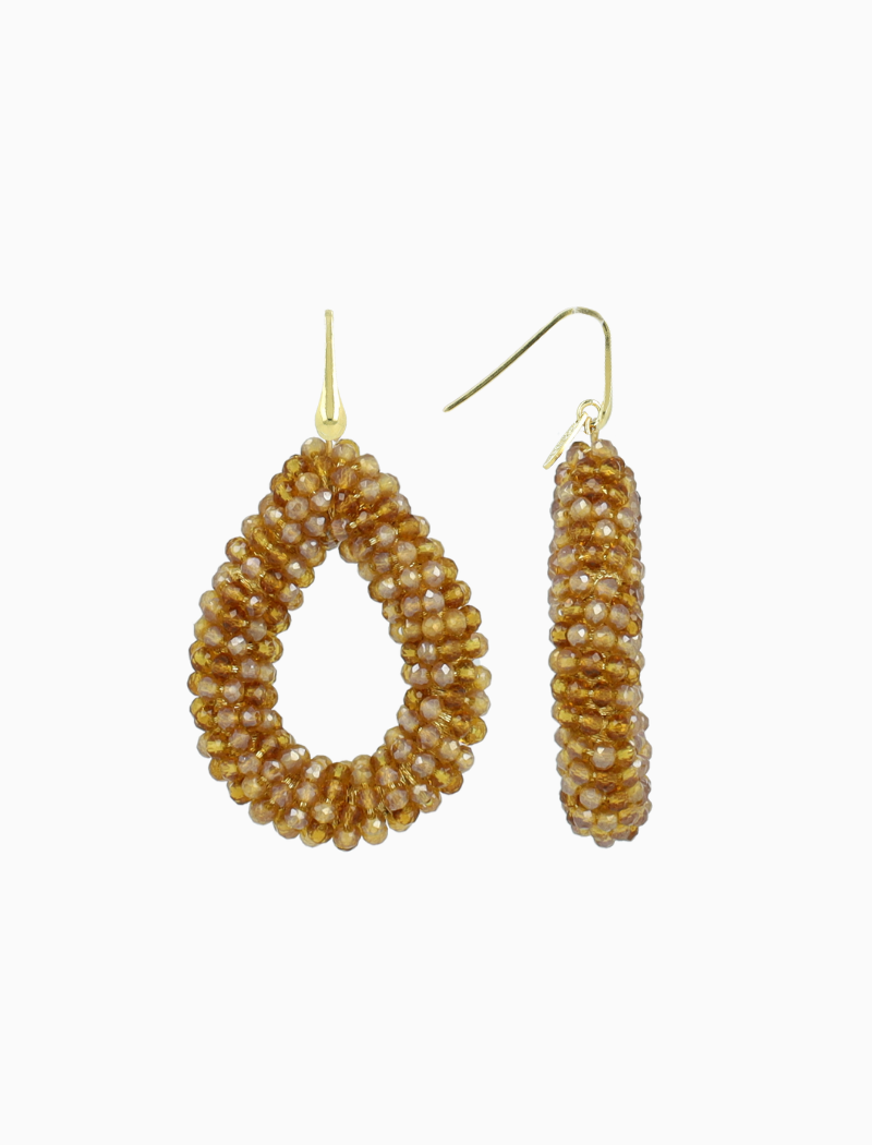 Brown Earrings Berry Drop L