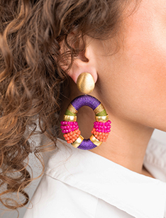 Purple Fuchsia Earrings Caroline Oval L Premiumlott-theme.productDescriptionPage.SEO.byTheBrand