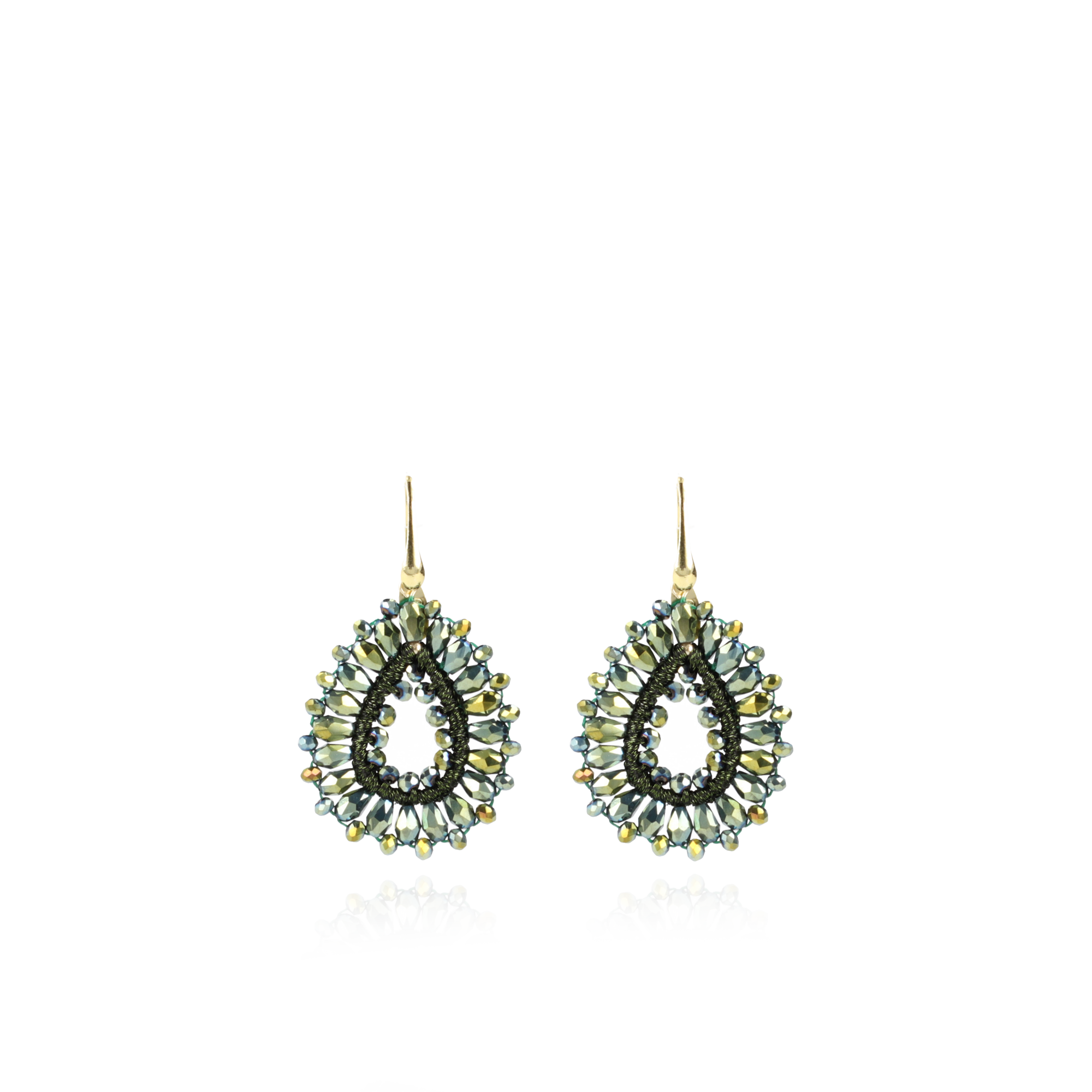 Metallic Grun Ohrringe Silk Drop S 
