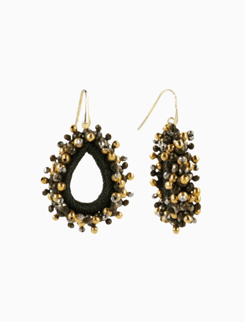 Groene Oorbellen Carina Urchin Druppel M