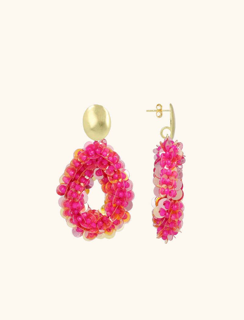 Fuchsia Oorbellen Fenna Sequin Drop Mlott-theme.productDescriptionPage.SEO.byTheBrand