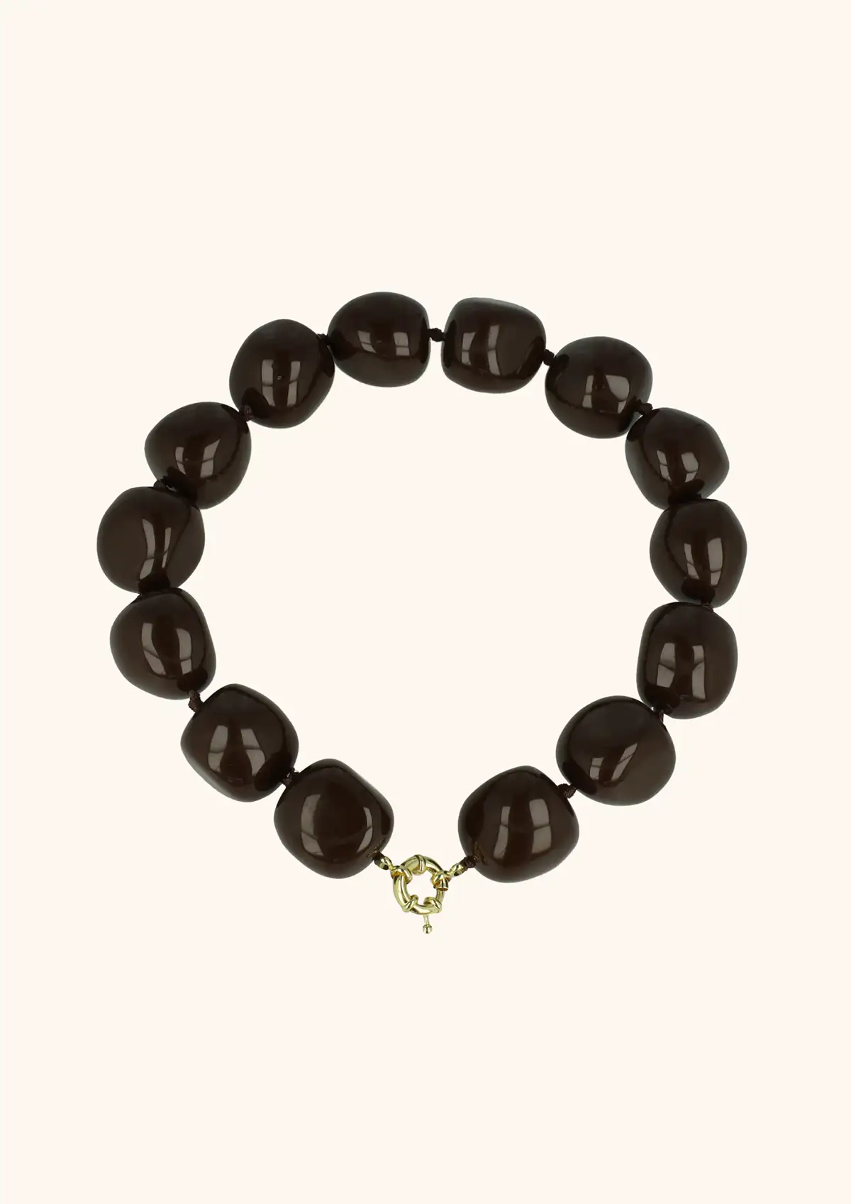 Bruine Ketting XL Stenen