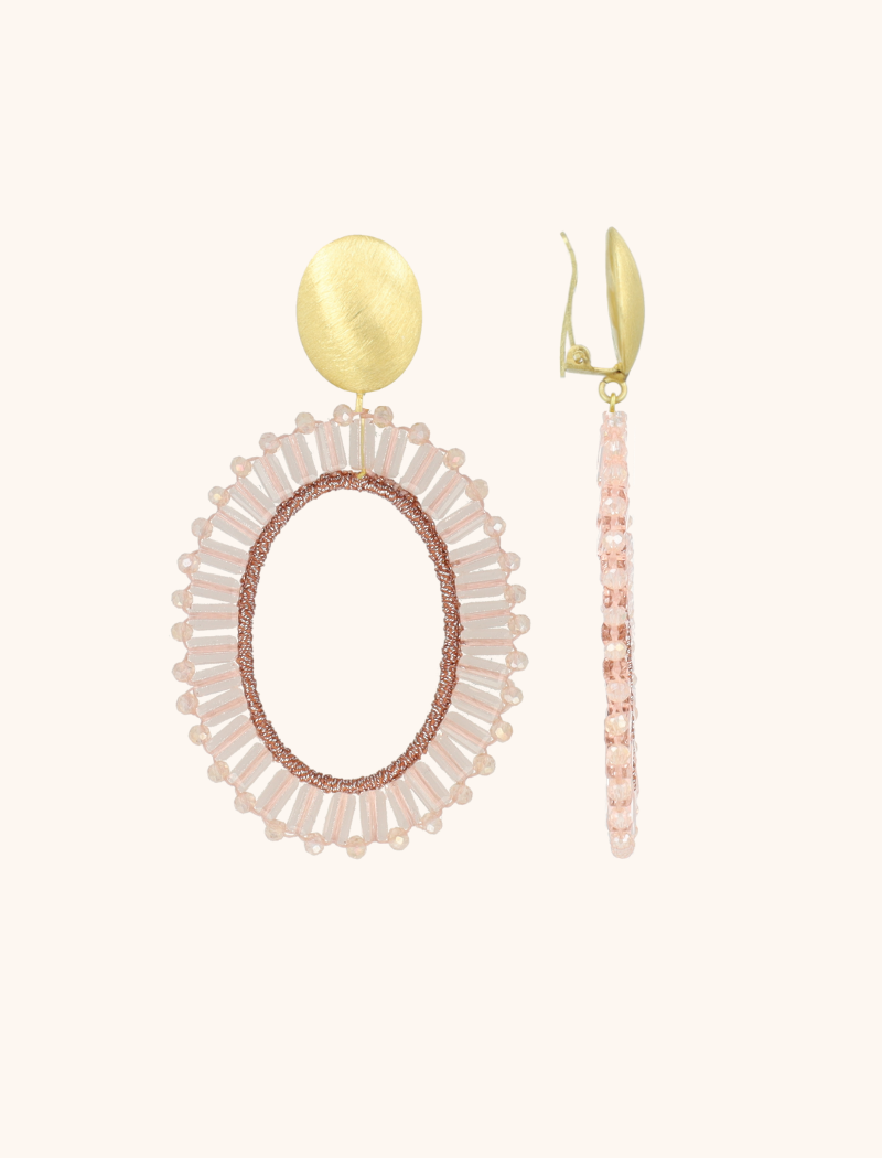 Old Pink Earrings Tonal Naomi Oval L Cliplott-theme.productDescriptionPage.SEO.byTheBrand