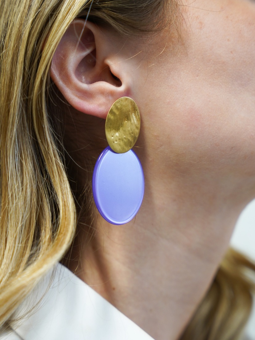 Paarse Oorbellen Celia Oval S Candy