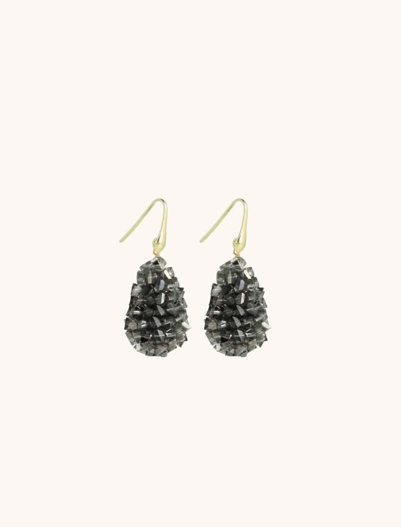 | Frosty Grijze Oorbellen Cone XS Raw | Lott Gioielli
