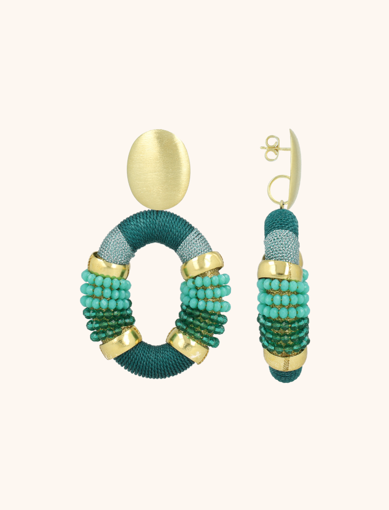 Groene Oorbellen Yara Combi Oval L Premiumlott-theme.productDescriptionPage.SEO.byTheBrand