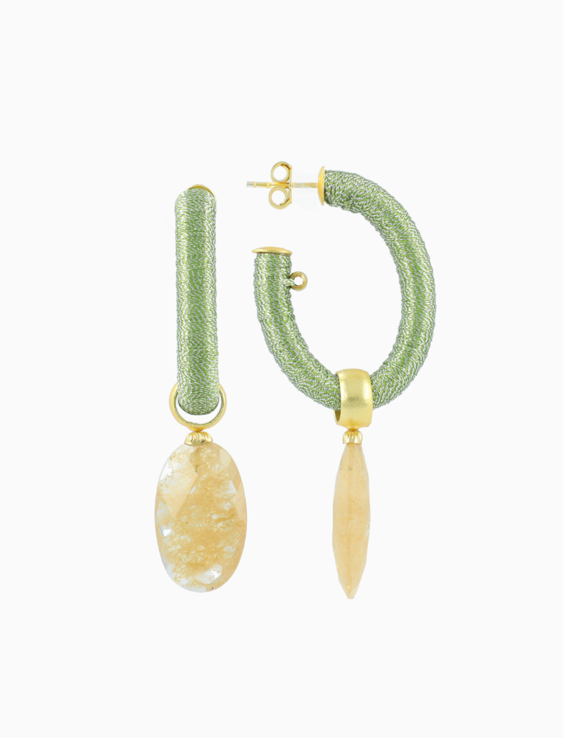 Mint Oorbellen Evy Creool Ovaal M Beige