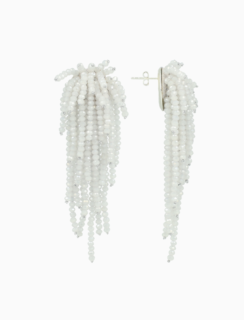 Crystal Silver Oorbellen Babette Glassberry Waterfall L