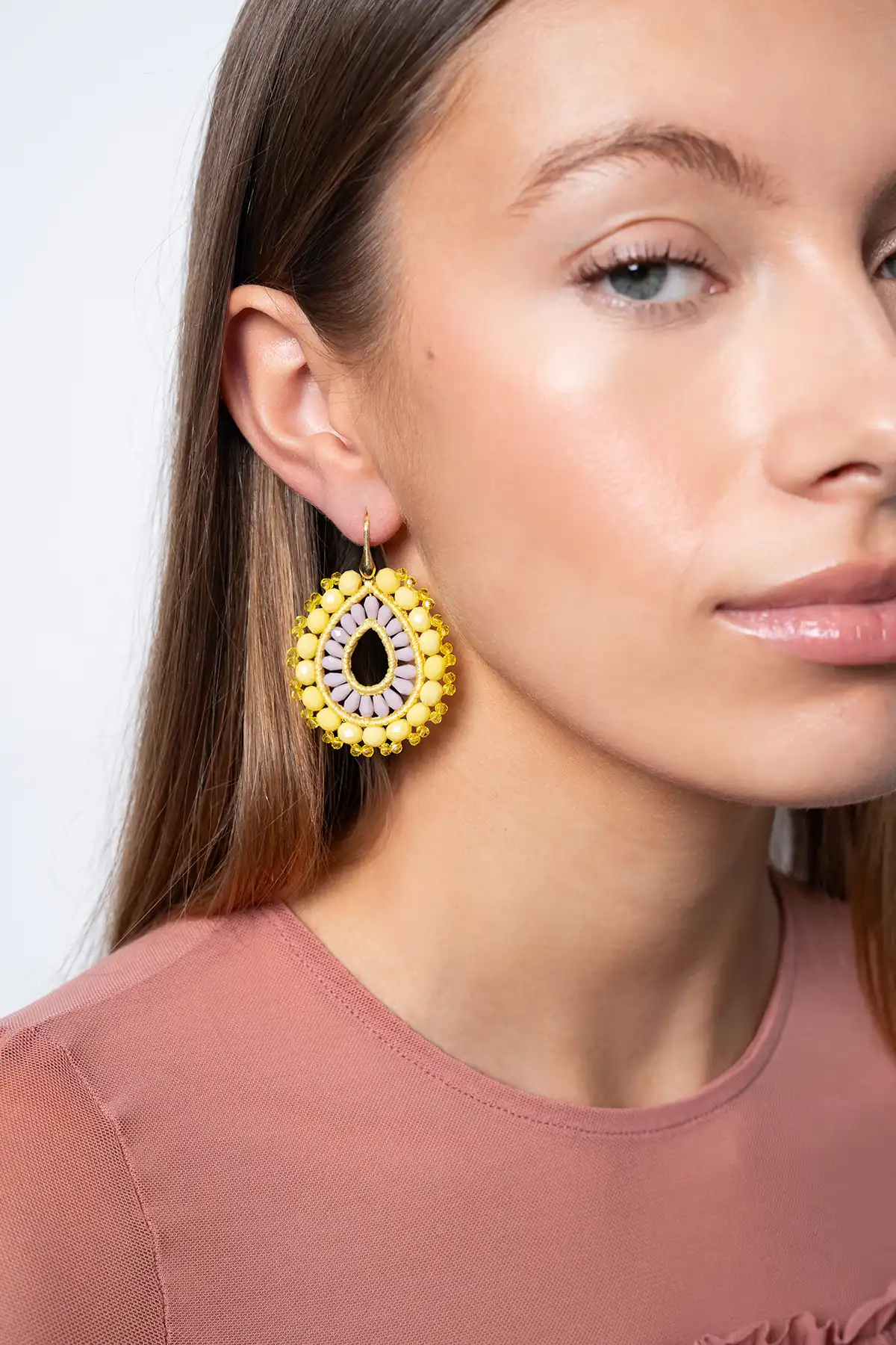 Yellow/Lilac Earrings Vos Open Drop S  lott-theme.productDescriptionPage.SEO.byTheBrand