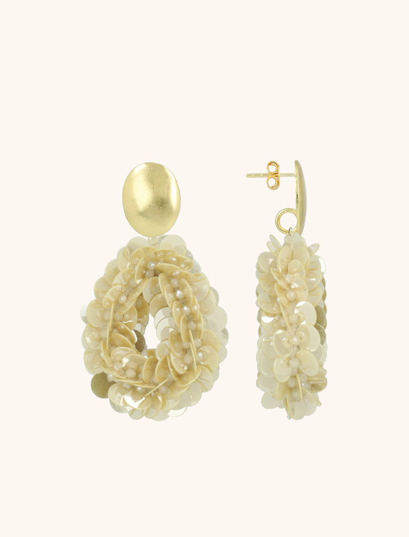Beige Ohrringe Fenna Grosse Pailletten Drop L  lott-theme.productDescriptionPage.SEO.byTheBrand