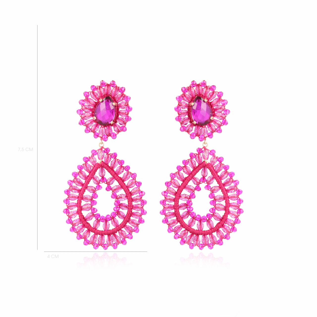 Fuchsia Oorbellen Apollo Double Droplott-theme.productDescriptionPage.SEO.byTheBrand